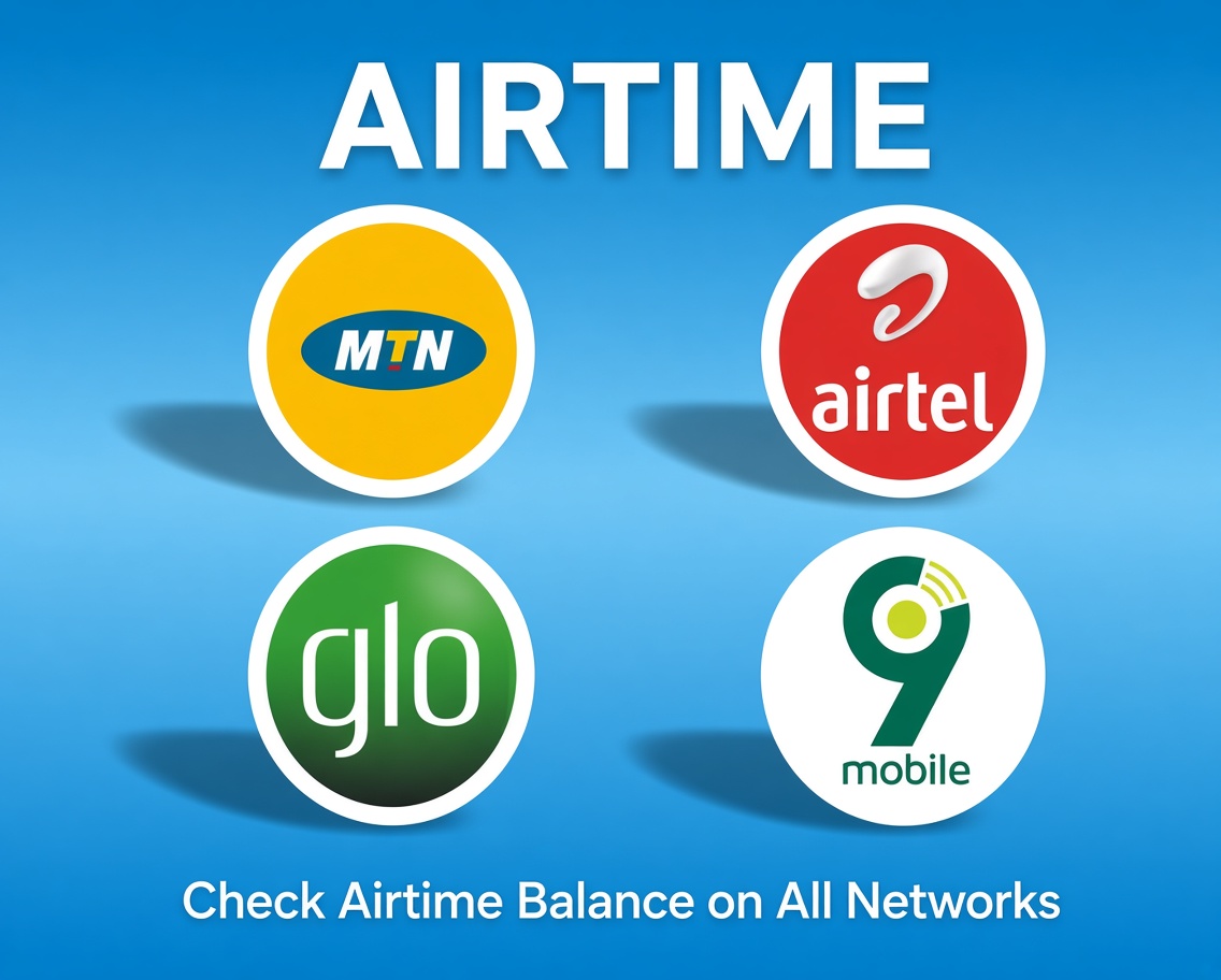 Airtime top-up for MTN, Airtel, Glo and 9mobile